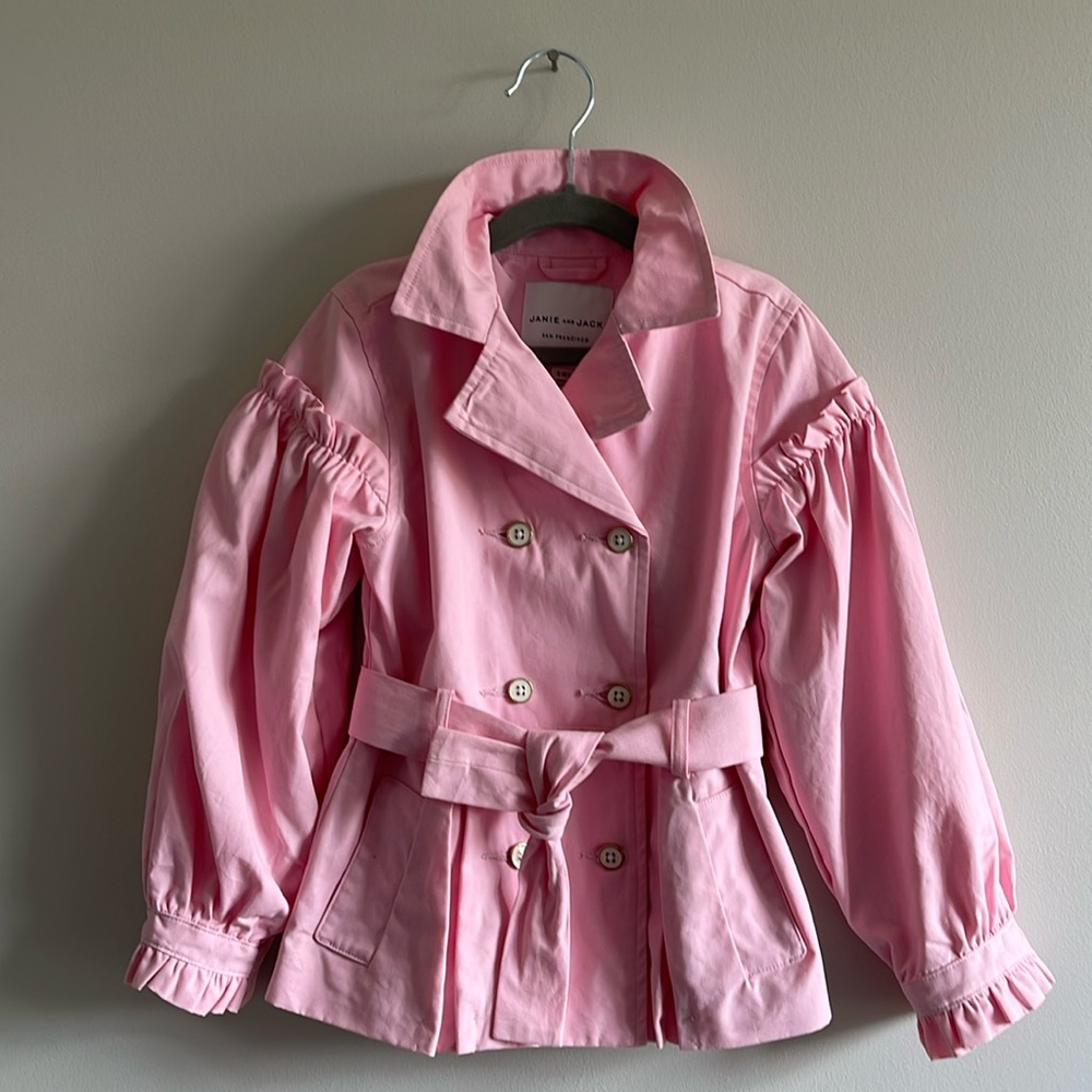 Janie and Jack Pink Peacoat, size 5-6